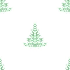 christmas tree seamless pattern
