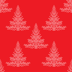 christmas tree seamless pattern