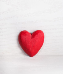 red wooden heart