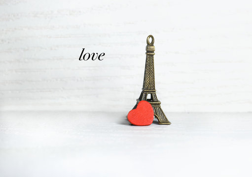 the heart and the Eiffel Tower, love