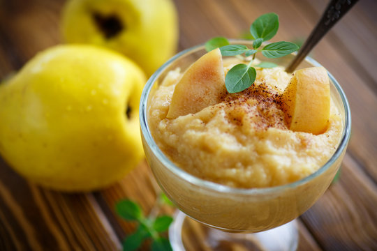 mashed sweet caramelized quince