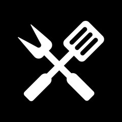 Fototapeta premium The bbq icon. Barbecue and kitchen, cook symbol. Flat Vector