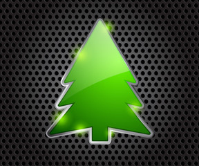 Green Glossy Christmas Tree