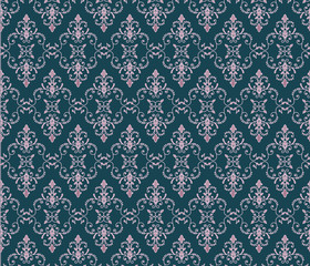 English Britannic style ornament pattern on green background. Vector 