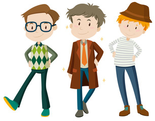 Men in different poses