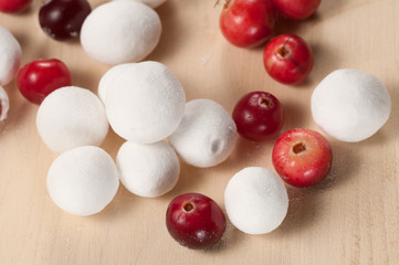 Cranberry in a sugar powder