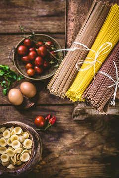 Pasta with ingredients