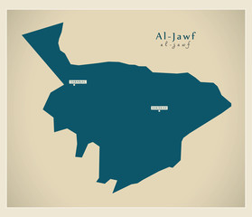 Modern Map - Al-Jawf SA
