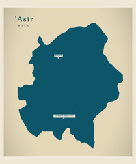 Modern Map - Asir SA