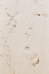 Footprints on beach