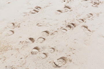 Footprints on beach