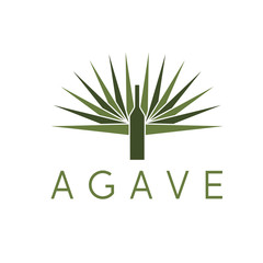 agave and bottle vector design template