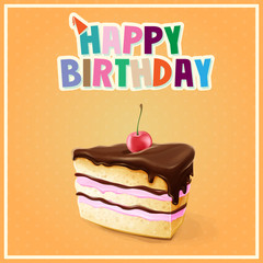 cake banner happy birthday