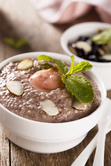 Chocolate dessert with chia seeds