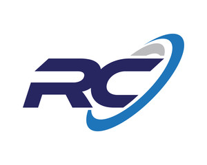 RC Letter Swoosh Company Logo