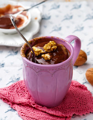  mug cake prepared in microwave