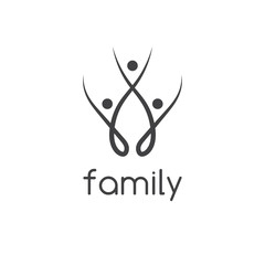 happy family vector design template