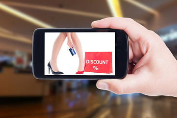 Pay with credit card for discount concept