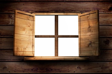 Window in wooden room