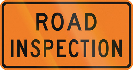 New Zealand road sign - Road inspection