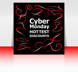 cyber monday deals design. Cyber monday sale concept. Vector illustration