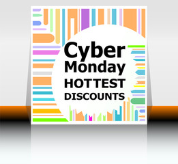 Obraz premium cyber monday deals design. Cyber monday sale concept. Vector illustration