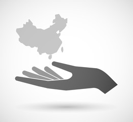 Isolated vector hand giving