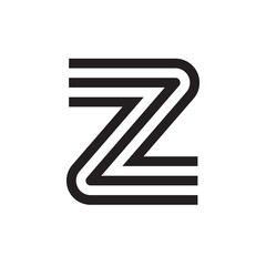Z letter formed by parallel lines.