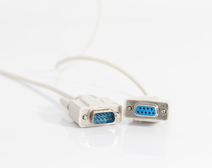 VGA cables connector with white cord