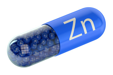Pills with zinc Zn element