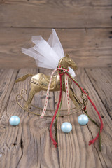 Wedding favor on old wooden table