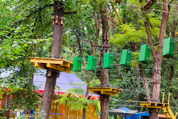 Adventure climbing high wire park