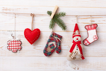 New composition of the toys handmade Christmas tree