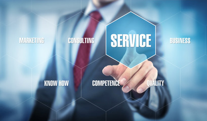 Service / Concept / Screen / Businessman