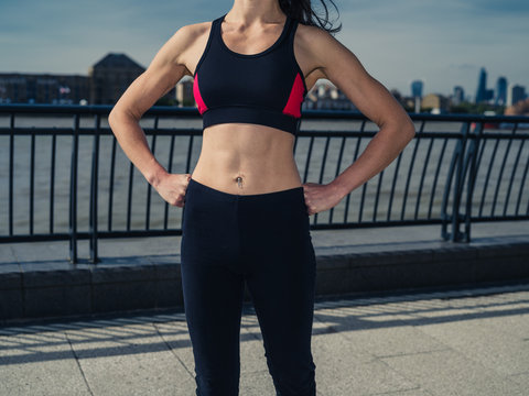 FIt and athletic young woman in the city