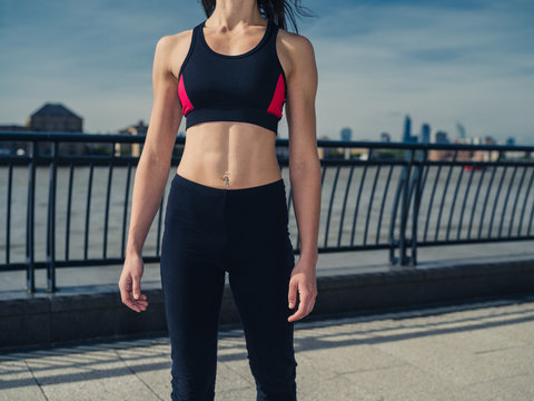 FIt and athletic young woman in the city