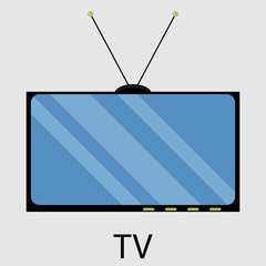 Tv icon flat design