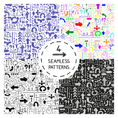 Set of 4 seamless patterns