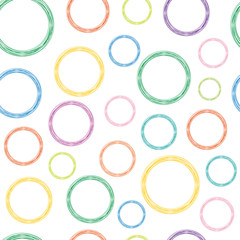 Circles of Different Colors on White Background