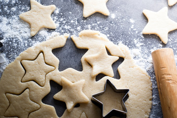 Baking Christmas cookies