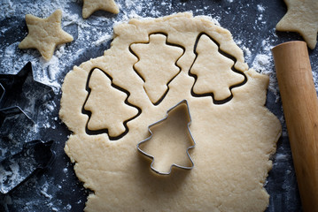 Baking Christmas cookies