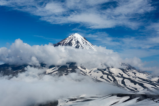 Koryak Sopka- active volcano in Kamchatka
