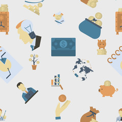 Business and Finance Seamless Pattern