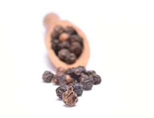 black pepper isolated on white background