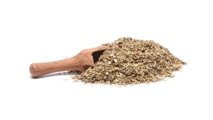 Heap of ground marjoram leaves