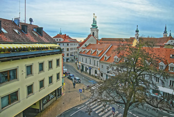 Obraz premium Panoramic view to Church of Our Lady of Succor in Graz in Austria