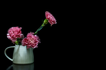 still life vase with flowers background