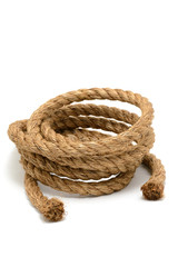 Twisted rope isolated on white