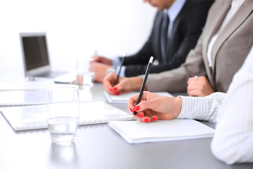 Group of business people working together in office