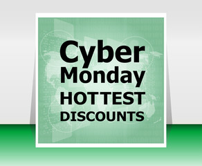 Cyber monday sale. Super sale banner design. Cyber monday discounts. Vector illustration